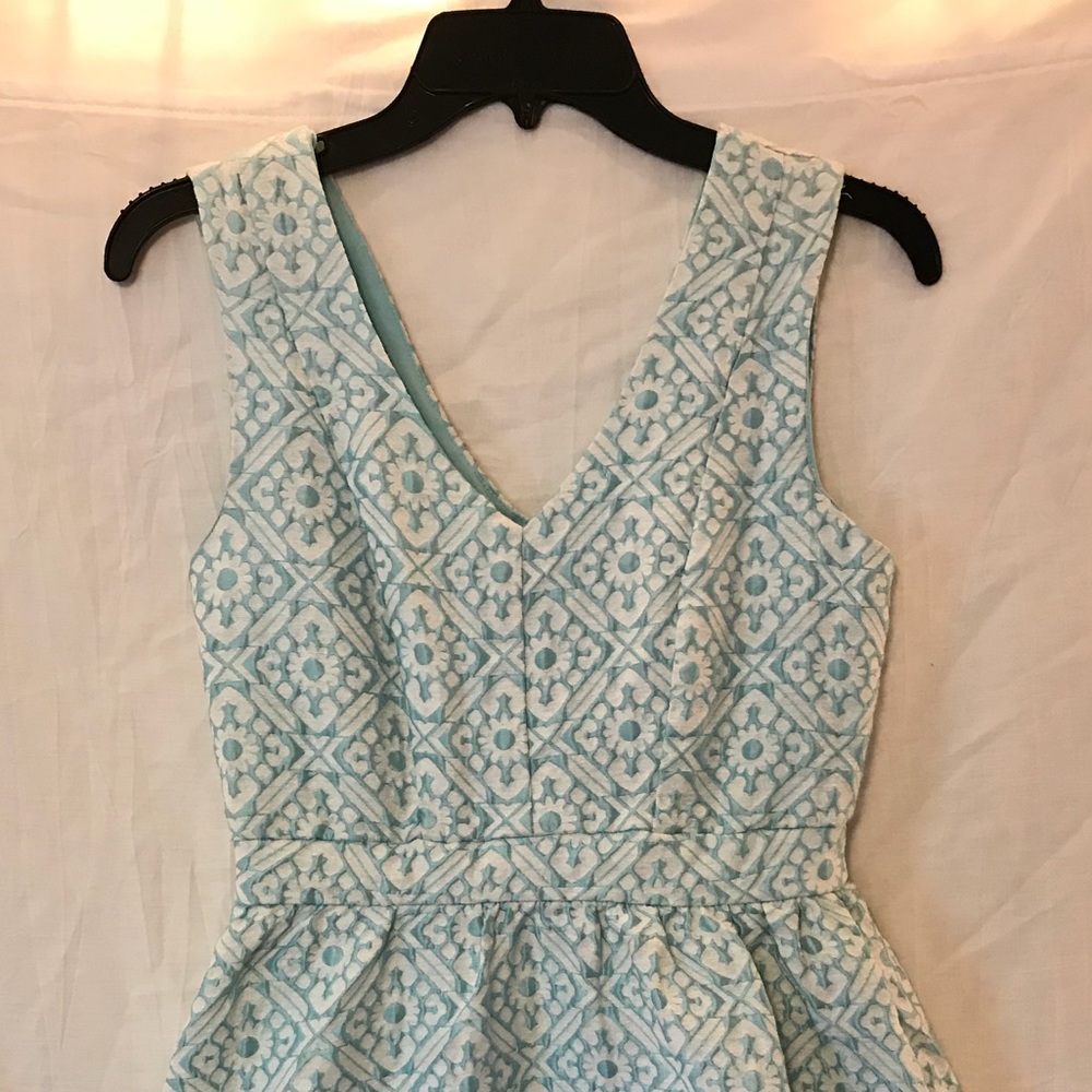 Blue and White skater dress